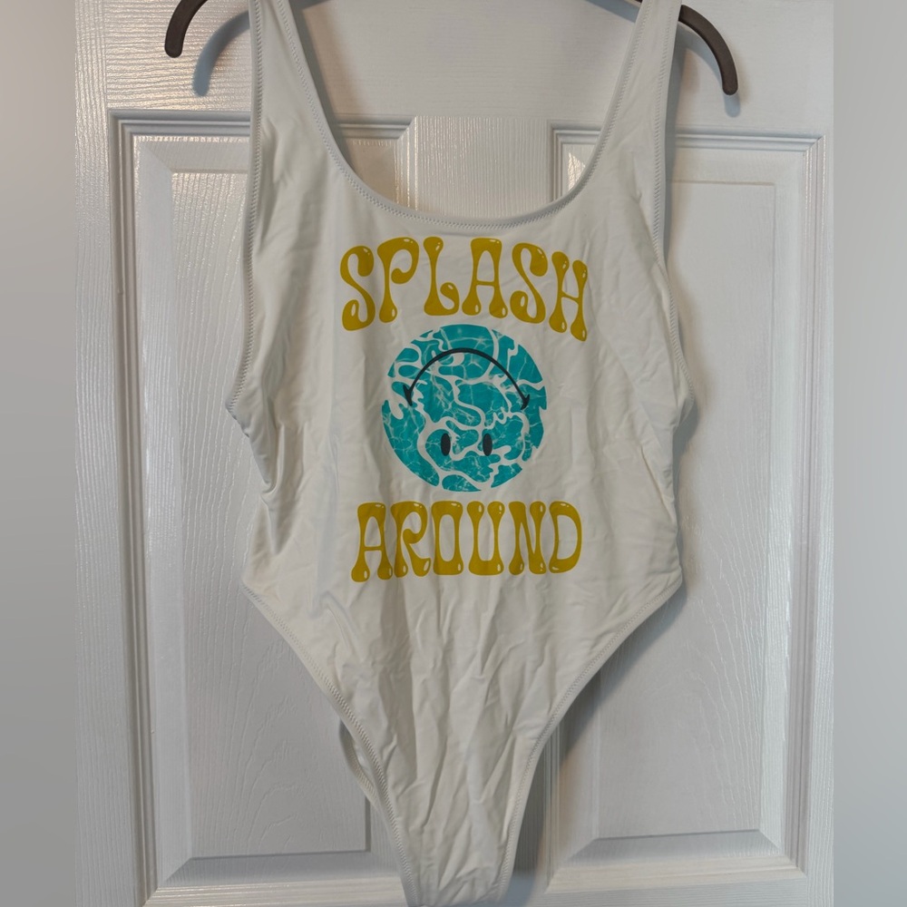 Aerie Bathing suit - White and Yellow
